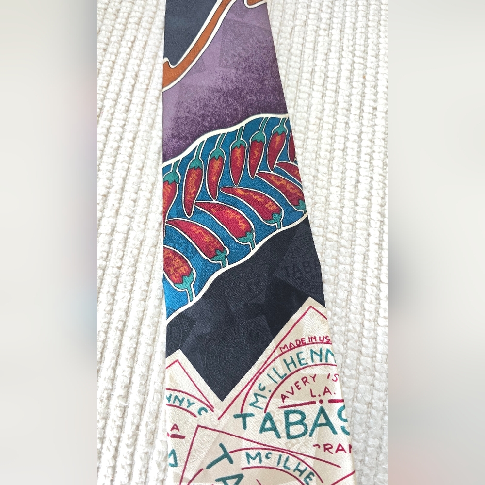 Men's Stylish Multicolor Tabasco Tie - Picture 2 of 3